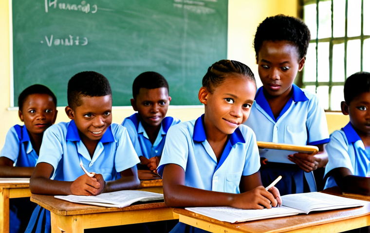 바누아투의 전통적인 교육 방식 - Arts and Crafts**

"A Vanuatu woman, fully clothed in appropriate, modest clothing, demonstrating th...