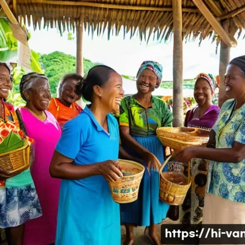 Home 27 바누아투의 공용어 - **Prompt 1: "Vanuatu's Living Linguistic Tapestry"**
A vibrant, sun-drenched scene depicting a b...